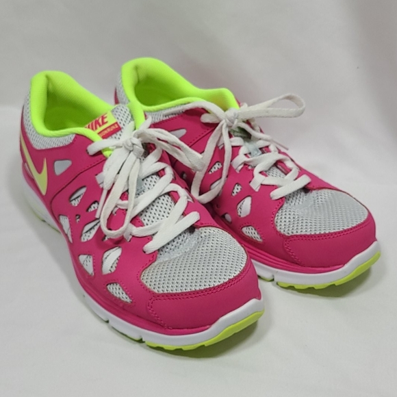 Nike Dual Fusion Run 2 Pure Platinum Girl Size 7Y - Picture 3 of 8